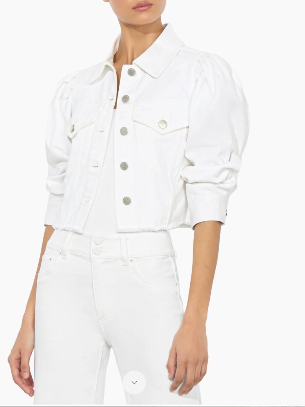 Alice & Olivia - Lana Denim Puff-Sleeve Jacket - Size XS